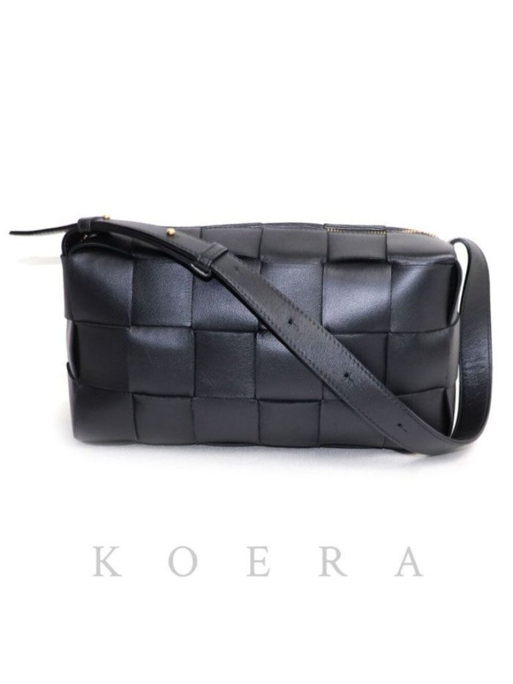 Bottega Veneta Brick Cassette Shoulder Bag Black